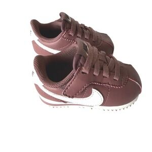 Nike Cortez Basic SL Toddler Shoes Burgundy Brown White DM0952-200 Size 4C